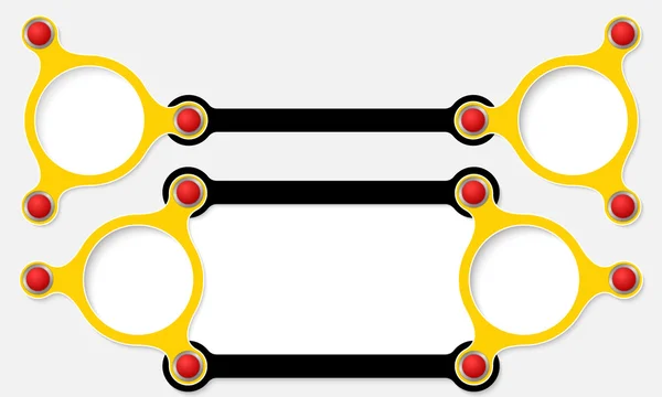 两个向量抽象文本框中的文本 — 图库矢量图片