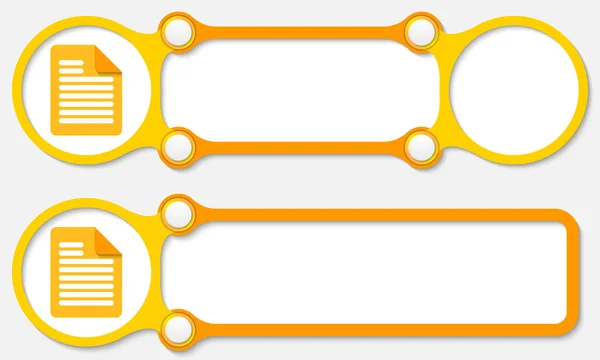 Deux cadres abstraits vectoriels pour votre icône de texte et de document — Image vectorielle