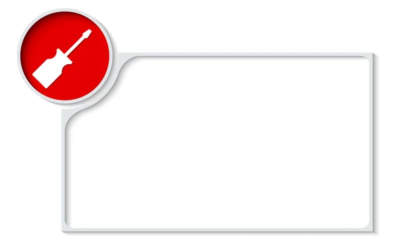 Vektorrahmen für Ihren Text und Schraubenzieher — Stockvektor