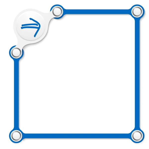 为您的文本和箭头矢量蓝框 — 图库矢量图片