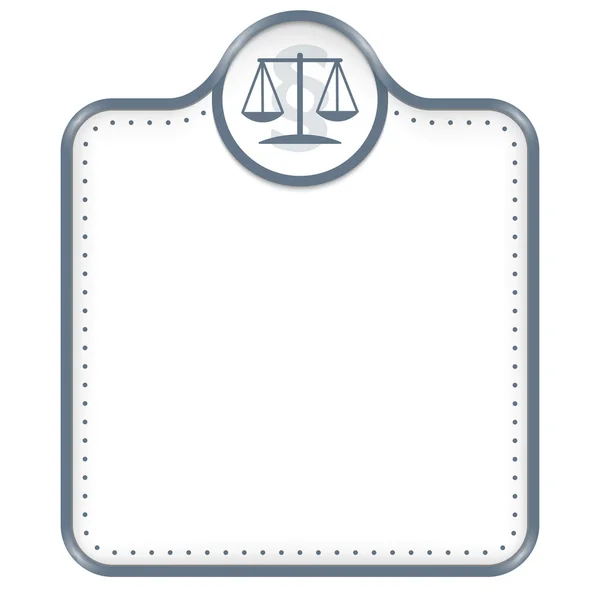 灰色的框，您的文本和法律的符号 — 图库矢量图片