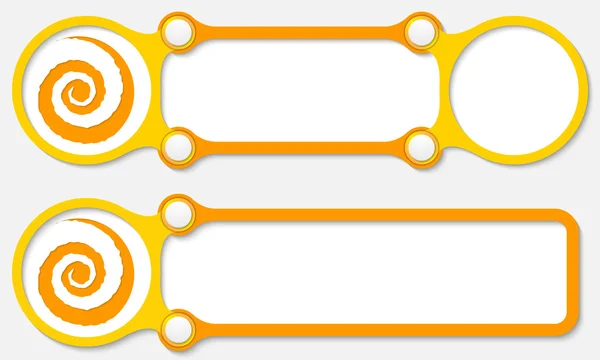 Twee vector abstracte frames voor uw tekst en de spiraal — Stockvector