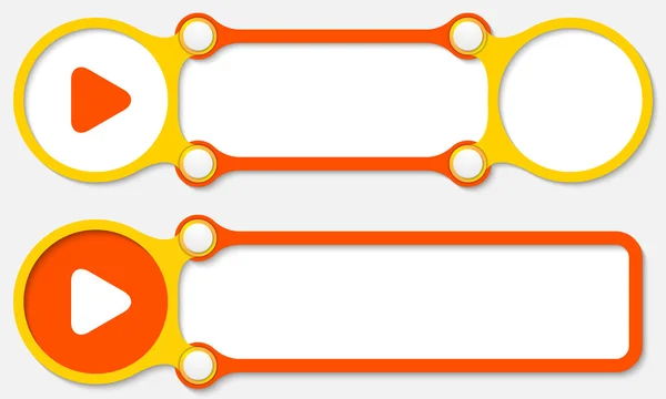 Dua frame abstrak vektor untuk teks dan simbol main - Stok Vektor