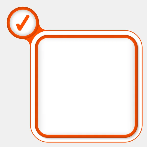 Marco rojo para su texto y casilla de verificación — Archivo Imágenes Vectoriales