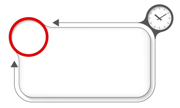 Marco para su texto con relojes y flecha — Archivo Imágenes Vectoriales