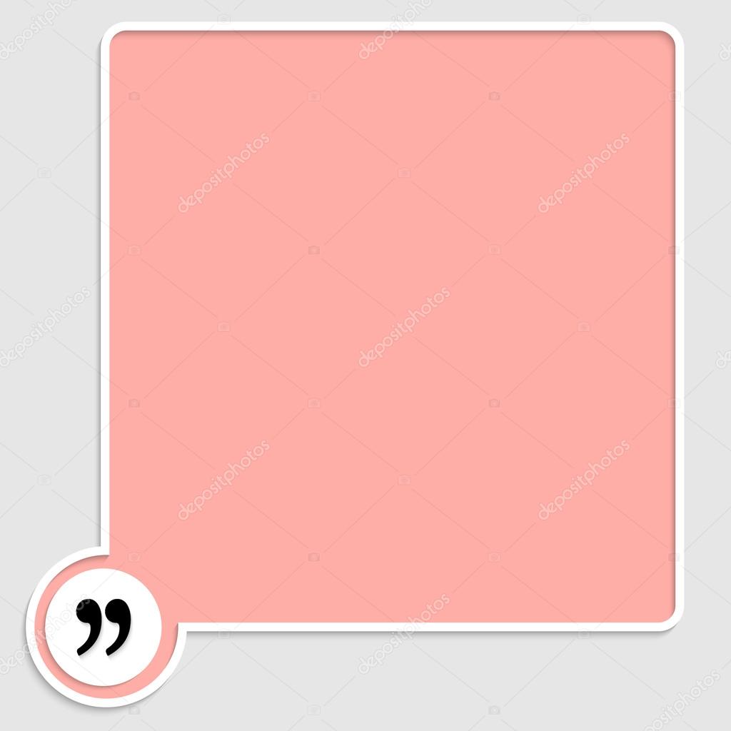 vector colored text box and quotation mark