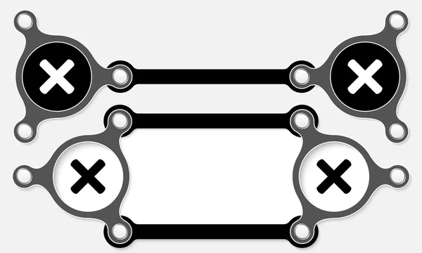 Twee vector abstracte vakken voor uw tekst en vermenigvuldiging symbo — Stockvector