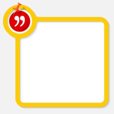 Sarı çerçeve metin ve tırnak işareti