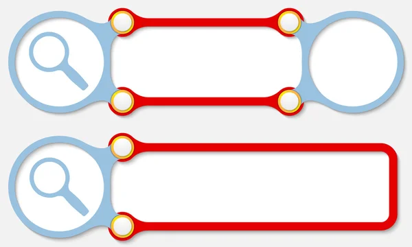 Twee vector abstracte frames voor uw tekst en vergrootglas — Stockvector