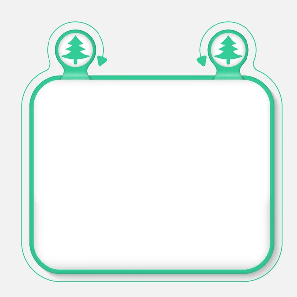 Marco abstracto para su símbolo de texto y árbol — Vector de stock