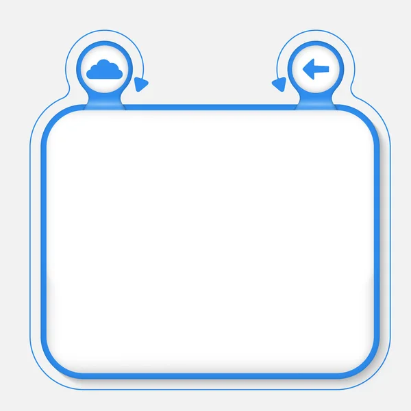 Abstrakter Rahmen für Ihren Text und Ihr Cloud-Symbol — Stockvektor