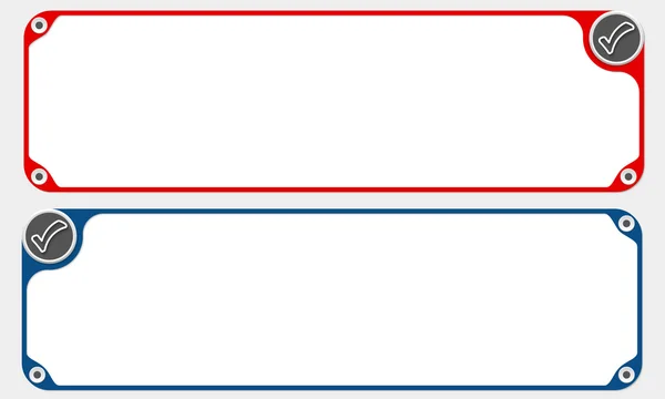 Twee vector frames voor uw tekst en eenvoudige selectievakje — Stockvector