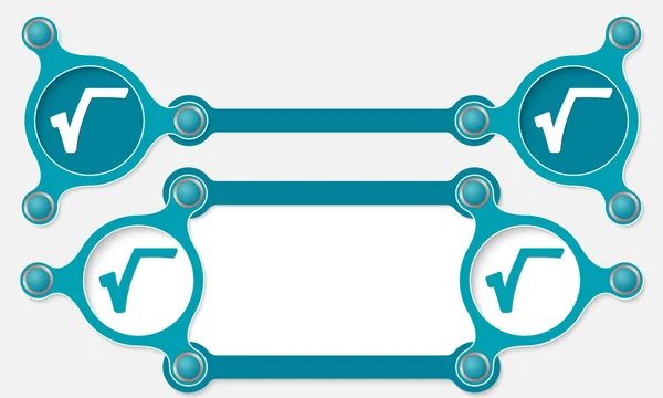 İki Soyut metin kutuları metin ve sayı tabanı sembolünüz için vektör — Stok Vektör