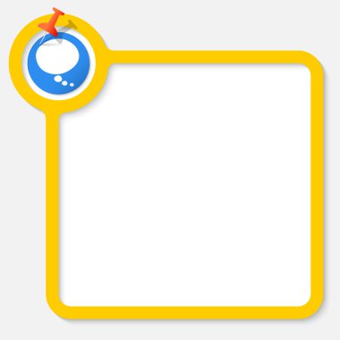 Metin ve konuşma balonu için sarı çerçeve