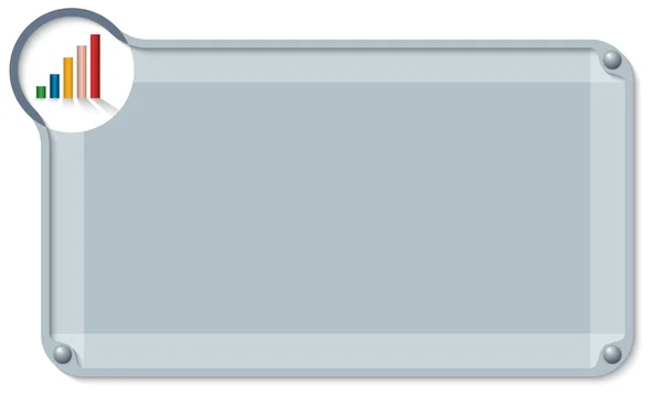 テキストとグラフの抽象的なテキスト ボックス — ストックベクタ