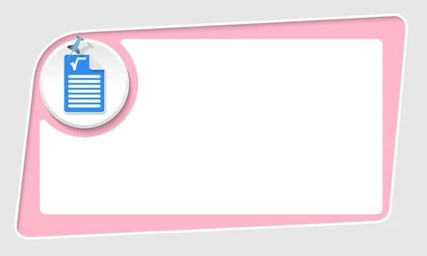 矢量抽象粉红色框和图钉和基数的象征 — 图库矢量图片