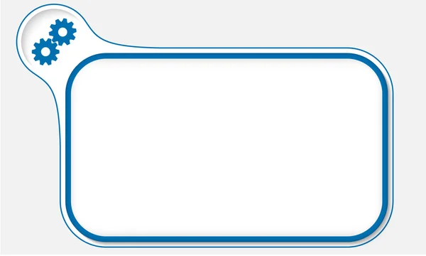 Blå ram för din text och coqwheels — Stock vektor