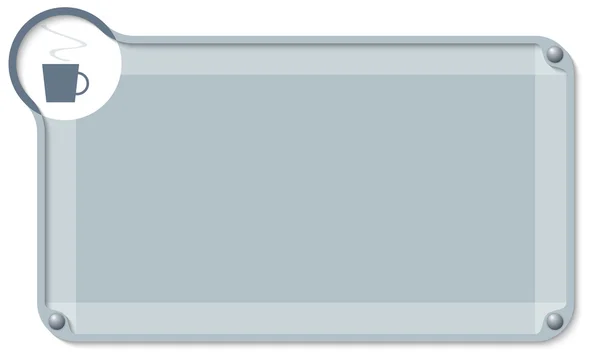 抽象的文本框中为您的文本和杯咖啡 — 图库矢量图片