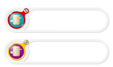 Metin ve sikke vektör düğmeleri