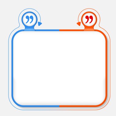 Soyut çerçeve metin ve tırnak işareti