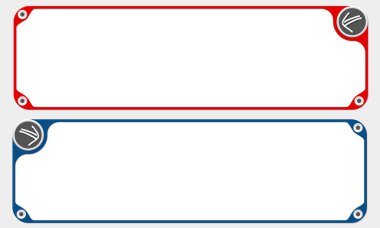 İki metin ve basit ok için çerçeveler vektör