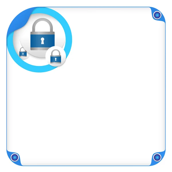 Cuadro de color para introducir texto y candado — Archivo Imágenes Vectoriales