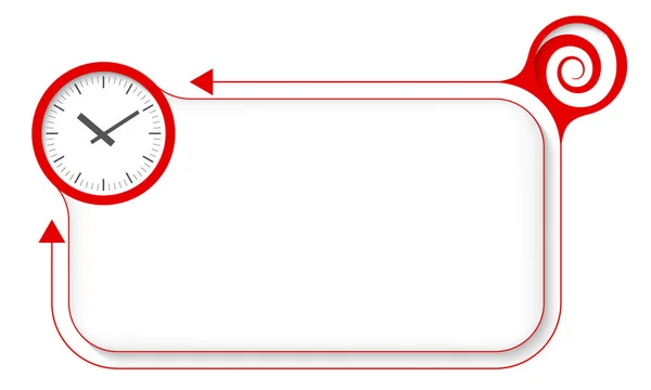 Frame voor uw tekst dankzij spiraal en horloges — Stockvector