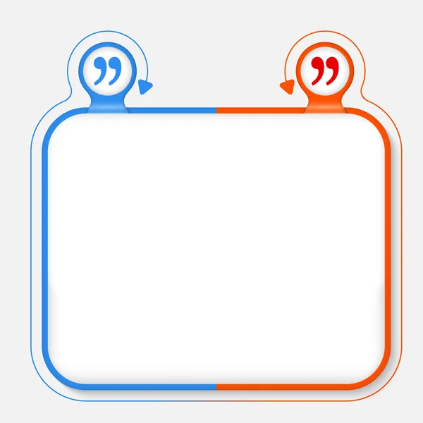 テキストと引用符の抽象的なフレーム — ストックベクタ