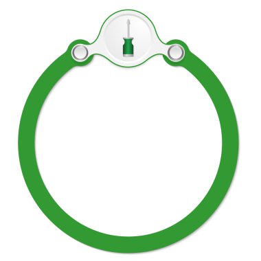 metniniz ve tornavida için dairesel çerçeve