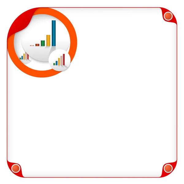 Caixa de cor para inserir texto e gráfico — Vetor de Stock