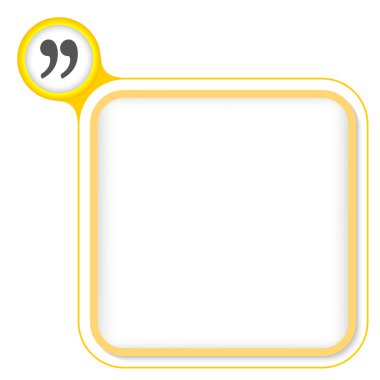 Sarı çerçeve metin ve tırnak işareti