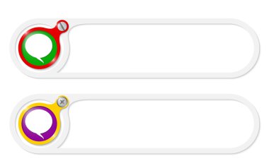 metin ve konuşma balonu için vektör düğmeleri