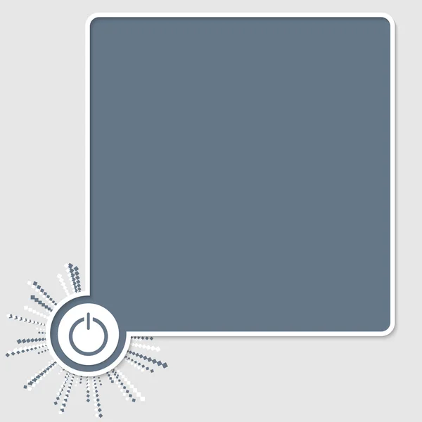 Boîte de texte couleur vectorielle et bouton d'alimentation — Image vectorielle
