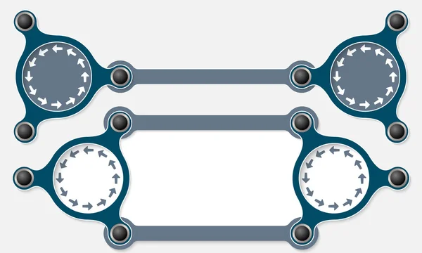 Twee vector abstracte tekstvakken voor uw tekst en pijlen — Stockvector