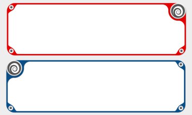 İki metin ve sarmal için çerçeveler vektör