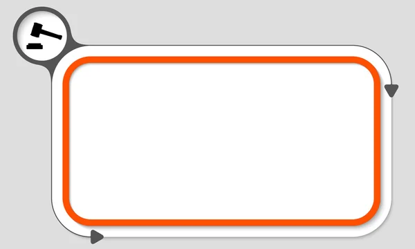 Červené pole pro text a zákon symbol — Stockový vektor
