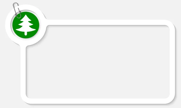 Weißer Rahmen für Text und Baumsymbol — Stockvektor