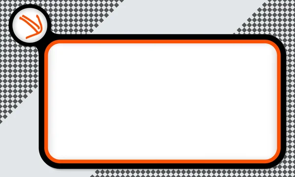 Marco rojo para su texto y flecha — Archivo Imágenes Vectoriales