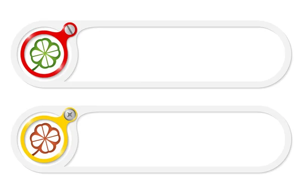 Pulsanti vettoriali per il tuo testo e trifoglio — Vettoriale Stock