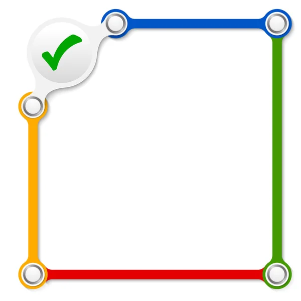 Vektör renkli kutu metin ve onay kutusu için — Stok Vektör