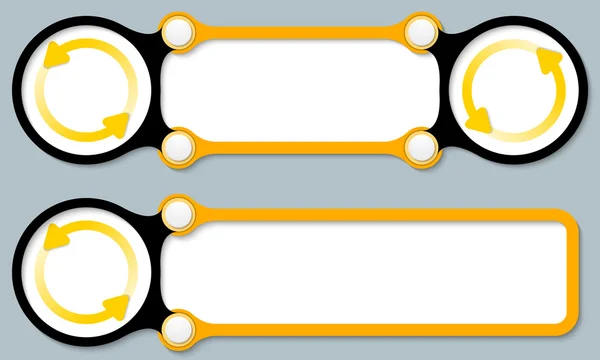 Twee vector abstracte frames voor uw tekst en pijlen — Stockvector