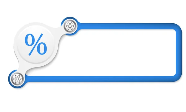 Wektor blue box za swój symbol tekst i procent — Wektor stockowy