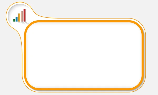 Metin ve grafik için turuncu çerçeve — Stok Vektör