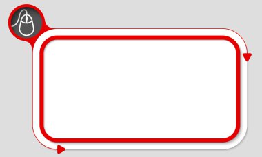 Red box for your text and mouse icon