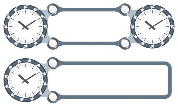 Due cornici astratte vettoriali per testo e orologi — Vettoriale Stock