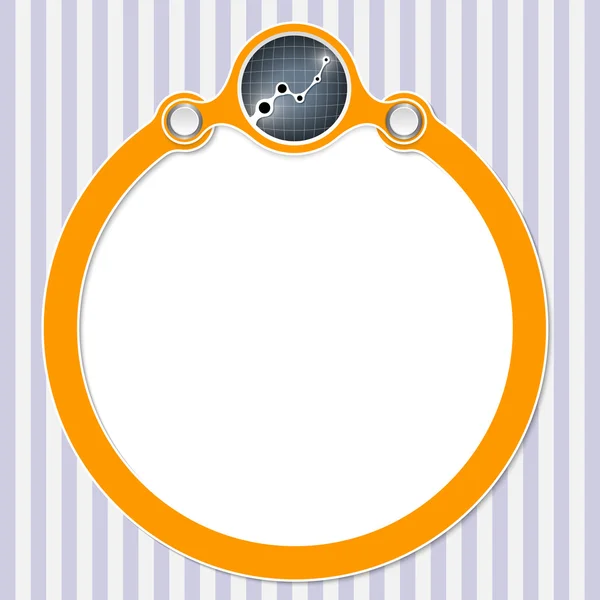 Circular frame for your text and graph — Stock Vector