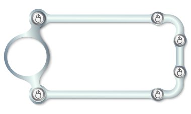 Metniniz ve fare için metalik çerçeve