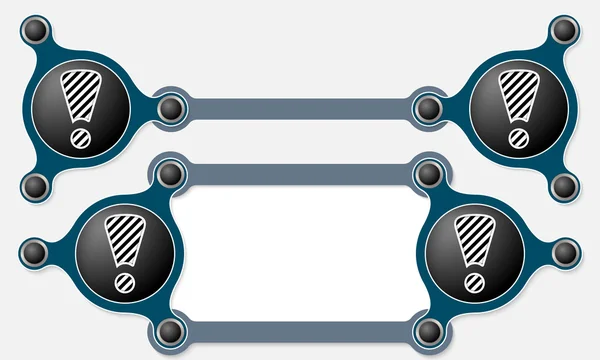 Dos cuadros de texto abstractos vectoriales para su texto y exclamación mar — Archivo Imágenes Vectoriales