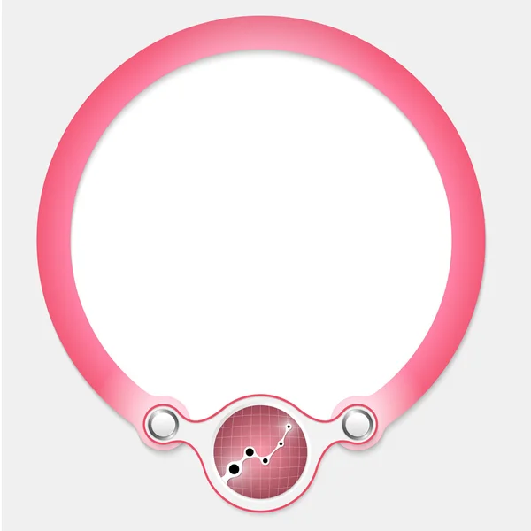 テキストとグラフのピンクの円形フレーム — ストックベクタ