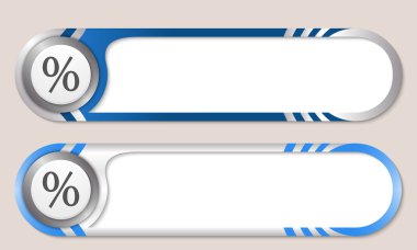 Metin ve yüzde sembolünüz için vektör düğmeleri
